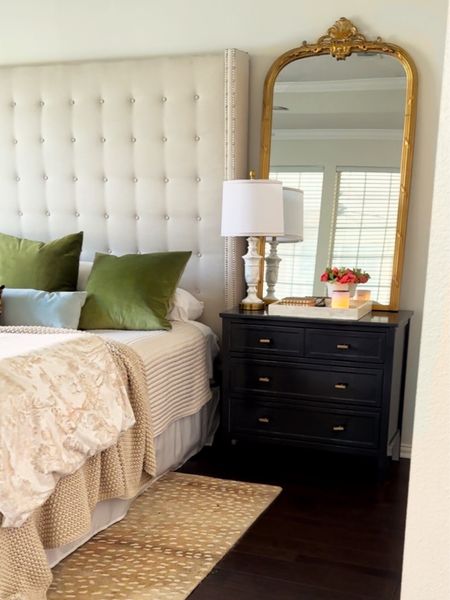 Super affordable larger nightstands are actually small dressers for kids! Changed the hardware and they look amazing and hold a lot for storage! Bedroom decor. Nightstands. Eclectic style. Modern traditional. Classic style. Vintage home. Parisian decor. Bedroom rug. Living room rug. Neutral rug. Dining room rug  

#LTKstyletip #LTKfindsunder50 #LTKhome