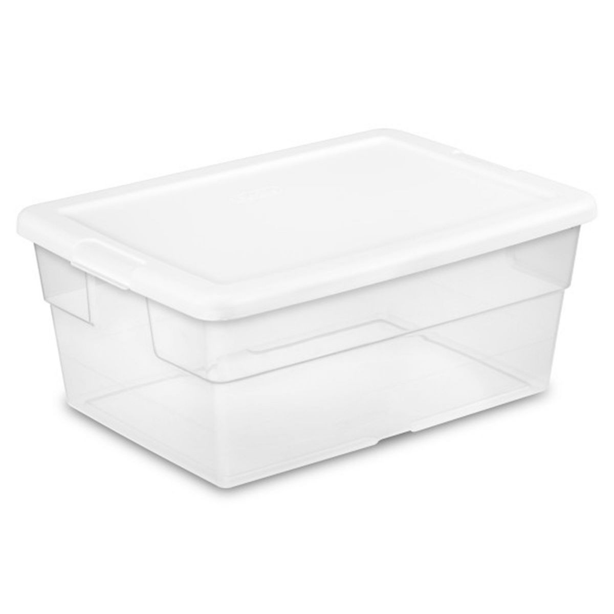 Sterilite 16 Quart Stackable Clear Plastic Storage Tote Container with Opaque Latching Lid for Ho... | Target