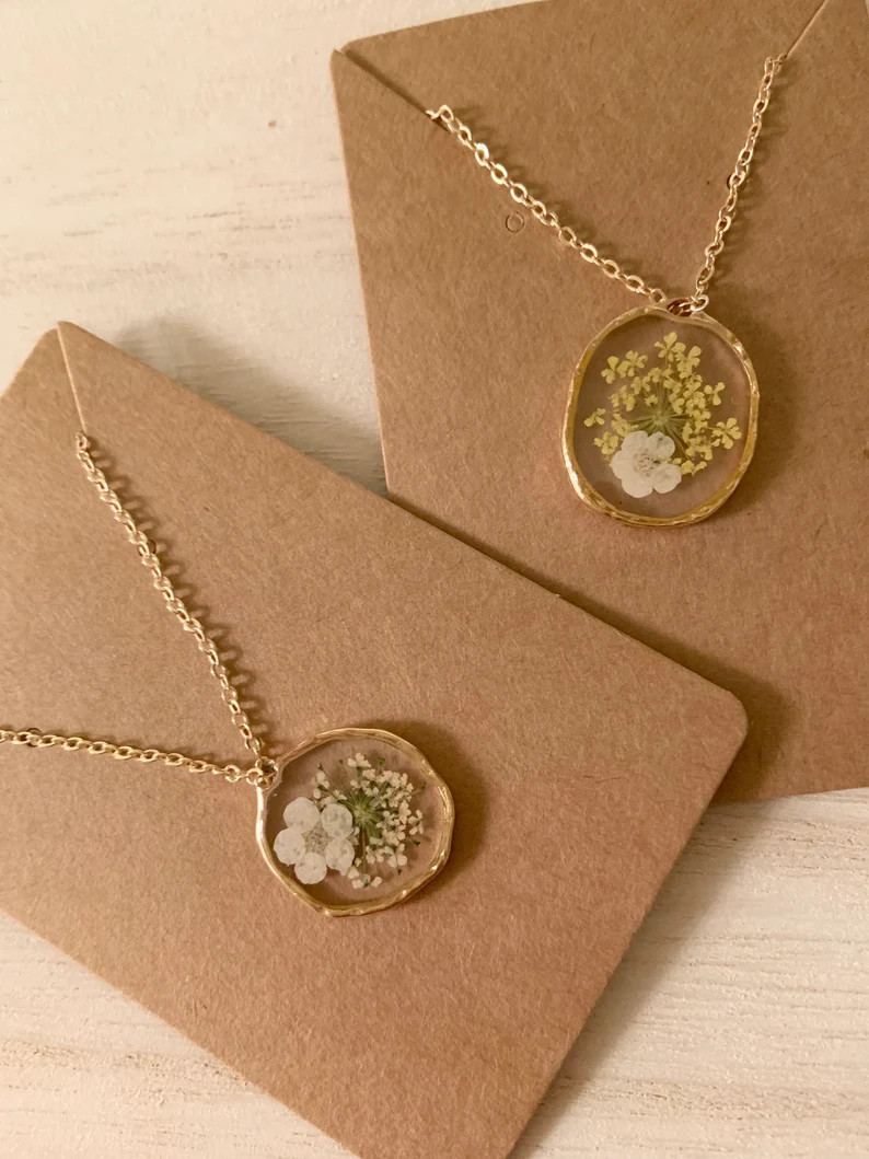 Pressed Flower Necklace PERSONALISED Resin Pendant Necklace | Etsy | Etsy (US)