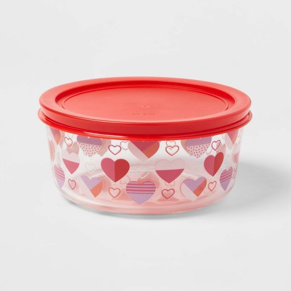 54oz Glass Food Storage Container Pink - Spritz&#8482; | Target