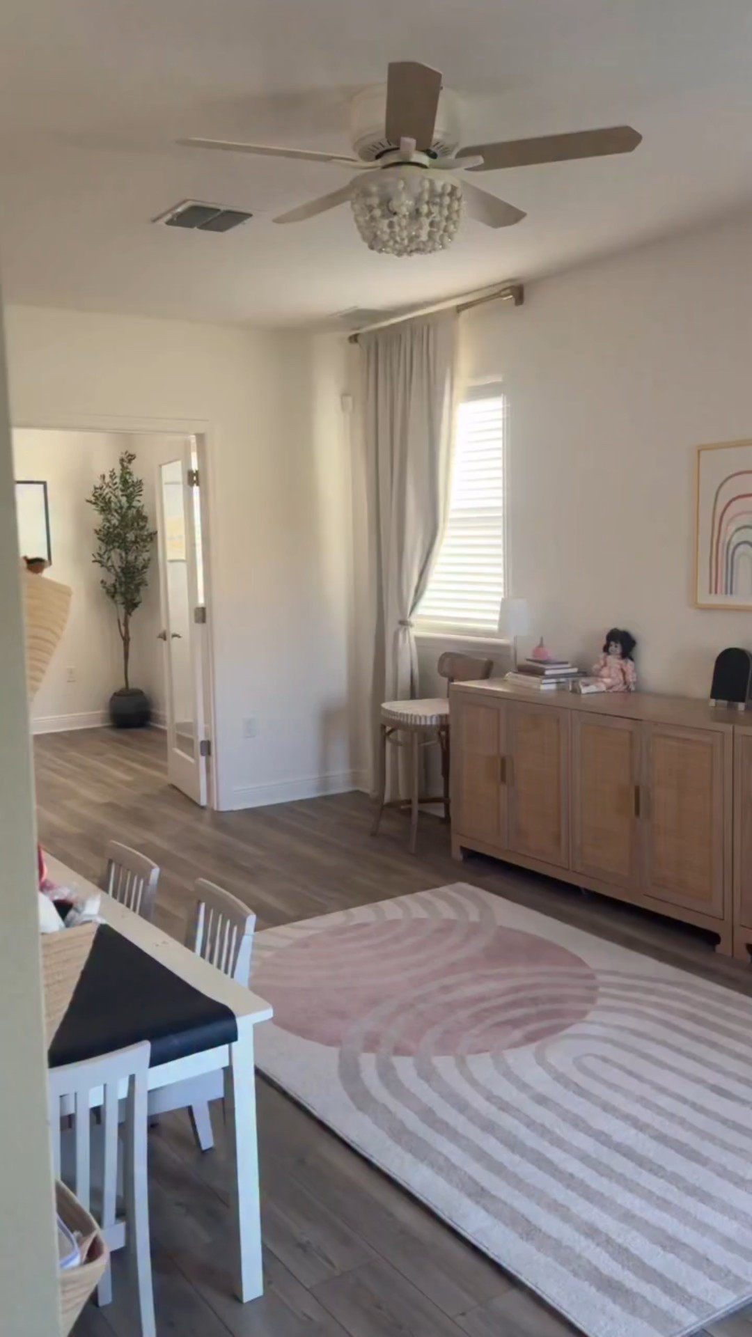 Kicking off a little 3-part playroom series because I never use things like they are intended 😜

This “dining room” space is right off the kitchen, so she can play while I’m doing things, and we would never use a formal dining room anyway. Now she has plenty of space downstairs, and I have actual storage to tuck everything away at the end of the day. Win-win.

Part 2 is all about the meaningful pieces I decorated it with, and Part 3 will be where everything’s from so stay tuned! 💛✨ 
Would you use this as a playroom?