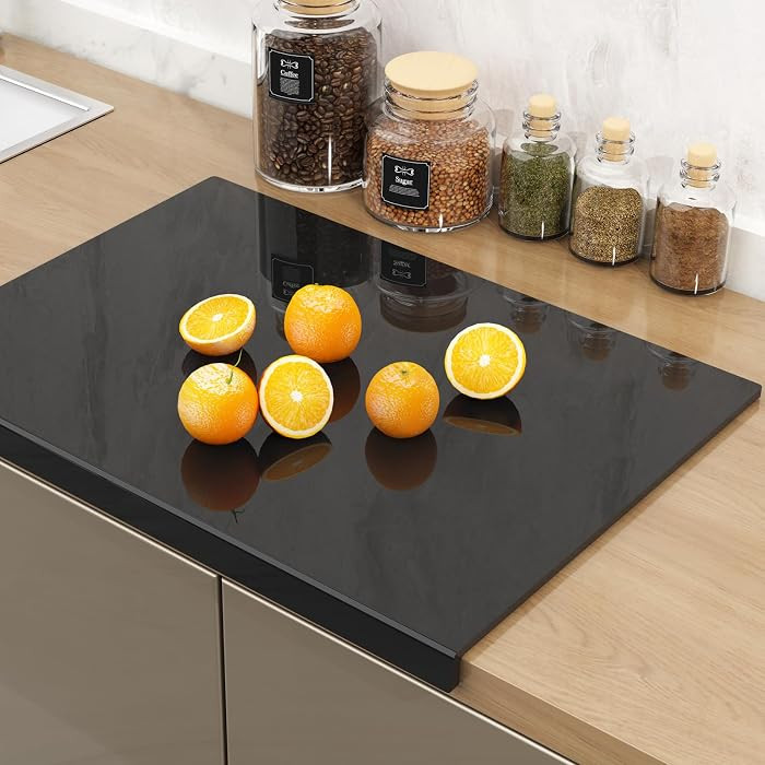 SWSKR 1 PCS Black Clear Acrylic Cutting Board with Counter Lip | Amazon (US)