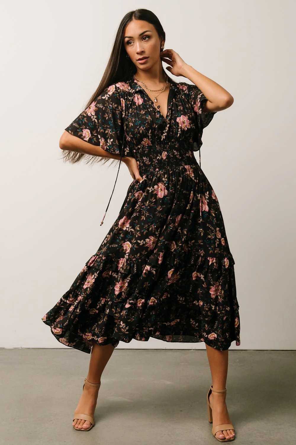 Spell Boho Midi Dress | Midnight Garden | Baltic Born