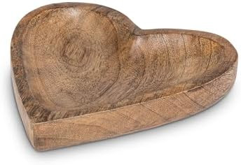 Abbott Collection Small Heart Plate - Mangowood (8" W) | Amazon (US)