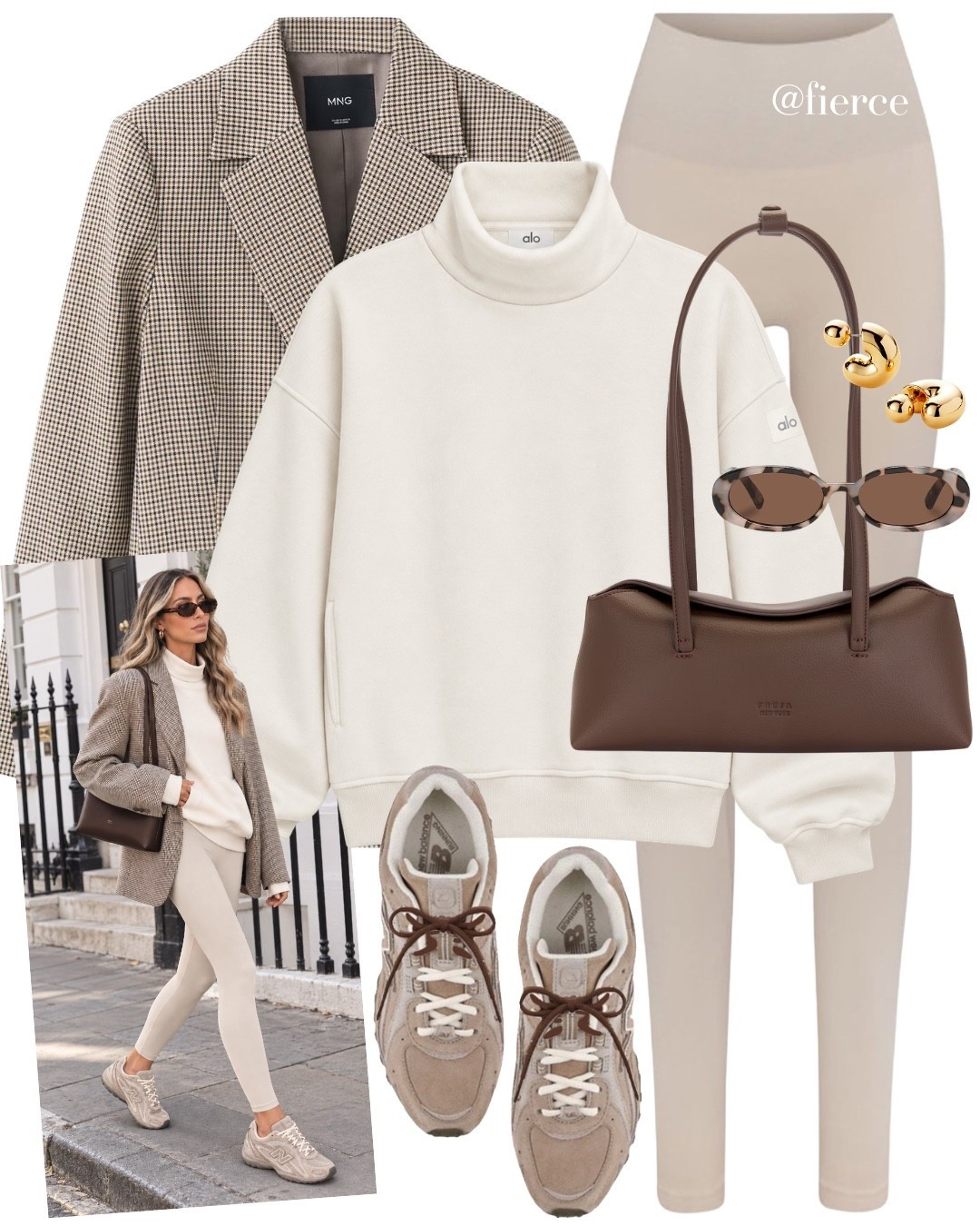 Cream leggings check blazer view balance 240L brown east west bag

#LTKautumn #LTKuk #LTKeurope