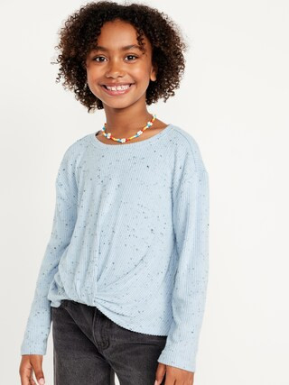 Long-Sleeve Twist-Front Top for Girls | Old Navy (US)