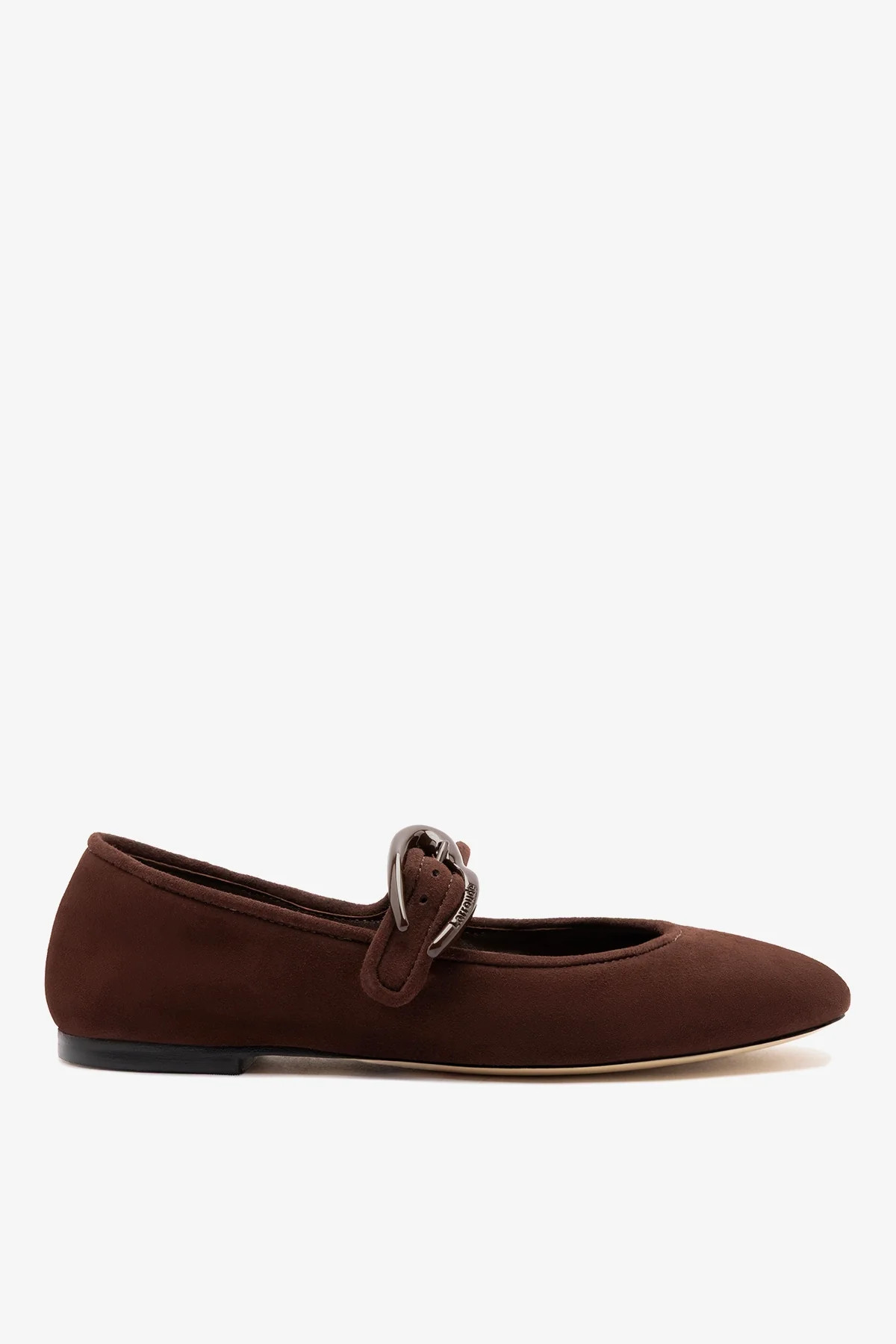 Verona Ballet Flat In Brown Suede | Larroude