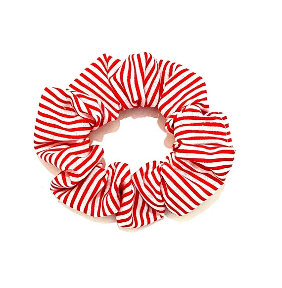Red And White Striped  Scrunchie  Scrunchies Hair Ties Elastic Hair Band Gift | Etsy (CAD)