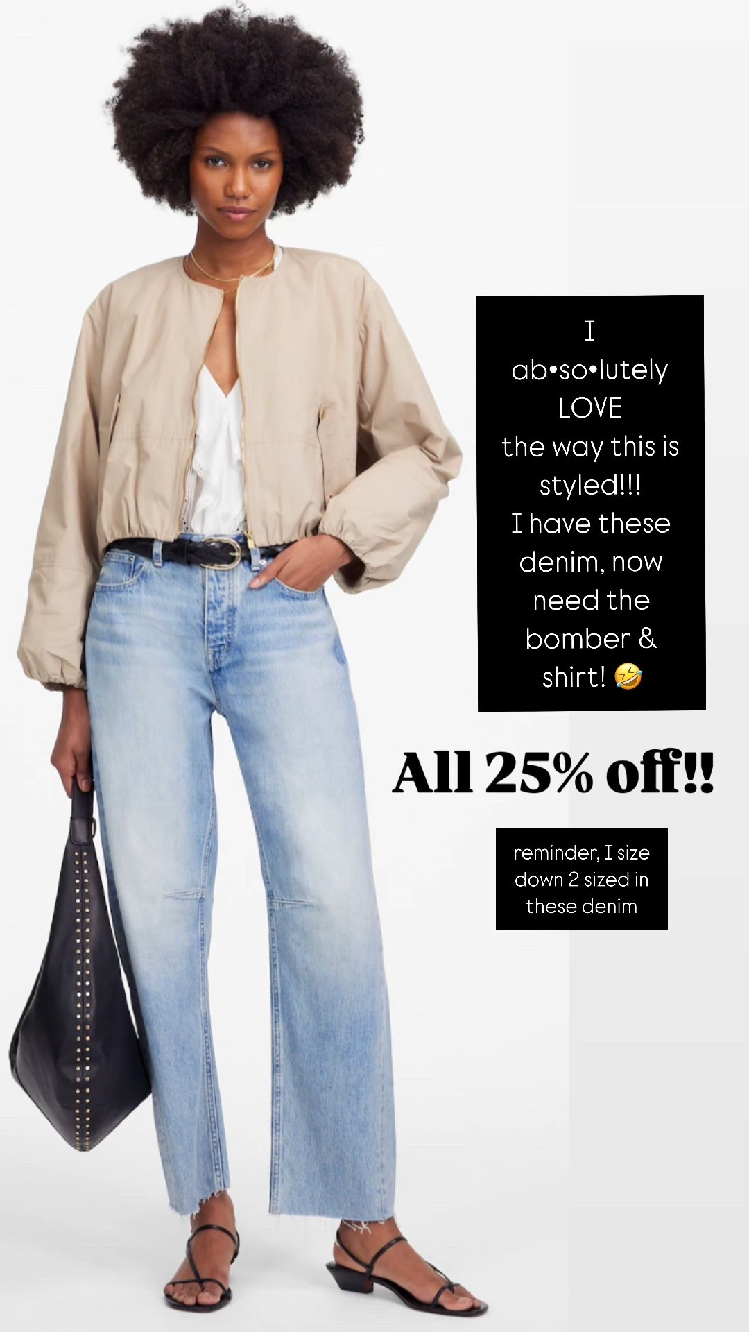 This look 🙌🏼🙌🏼
And all 25% off during the Madewell insiders event 

Reminder - size down two sizes in these denim

#LTKSaleAlert #LTKOver40 #LTKFamily