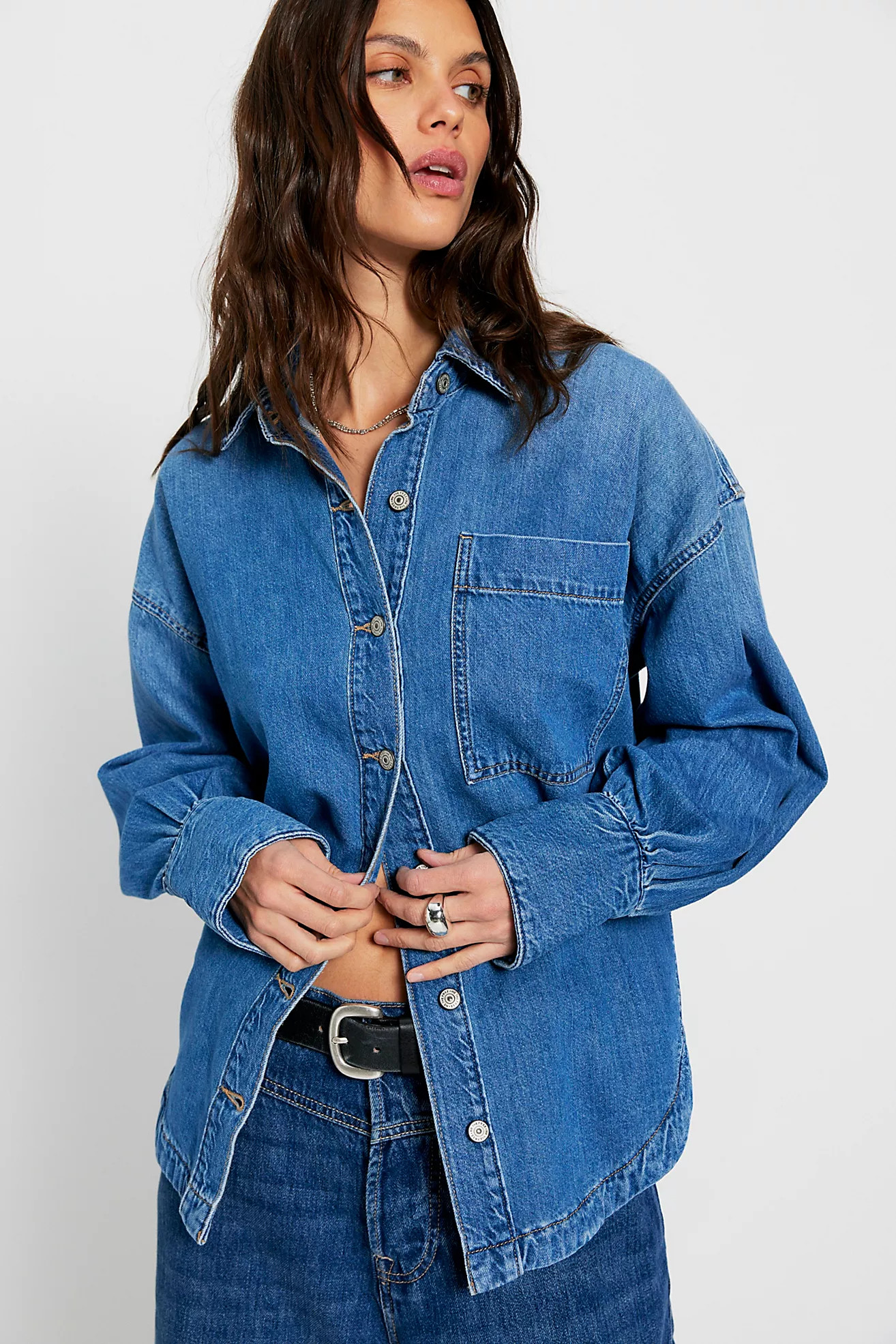 We The Free Ashley Denim Shirt | Free People (Global - UK&FR Excluded)