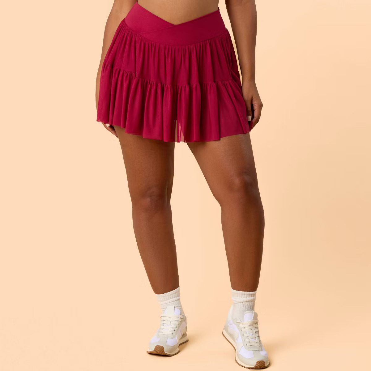 Blogilates Women's Ballerina Skort - Burgundy 2X | Target
