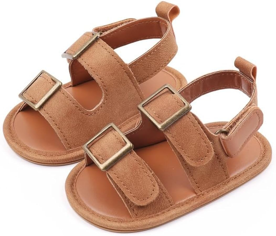 Meckior Baby Infant Boy Girl Sandals Newborn Non-Slip Soft Rubber Sole Sandals for Baby Boys Open... | Amazon (US)