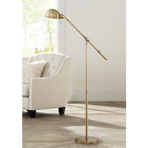 Dawson Antique Brass Pharmacy Floor Lamp | LampsPlus.com