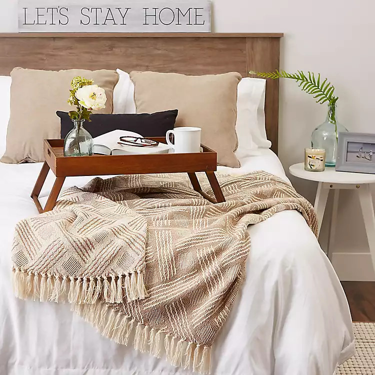 Stone Basket Weave Throw | Kirkland's Home