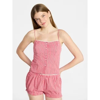 No Boundaries Woven Cami Bloomer Sleep Set, Women's Size XS - XXL | Walmart (US)