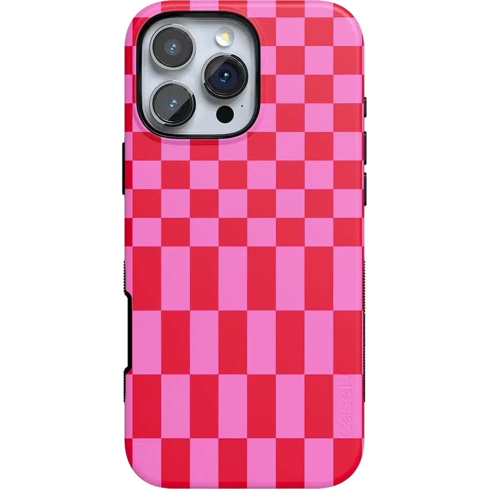Vibe Check | Pink Checkerboard Case | CASELY