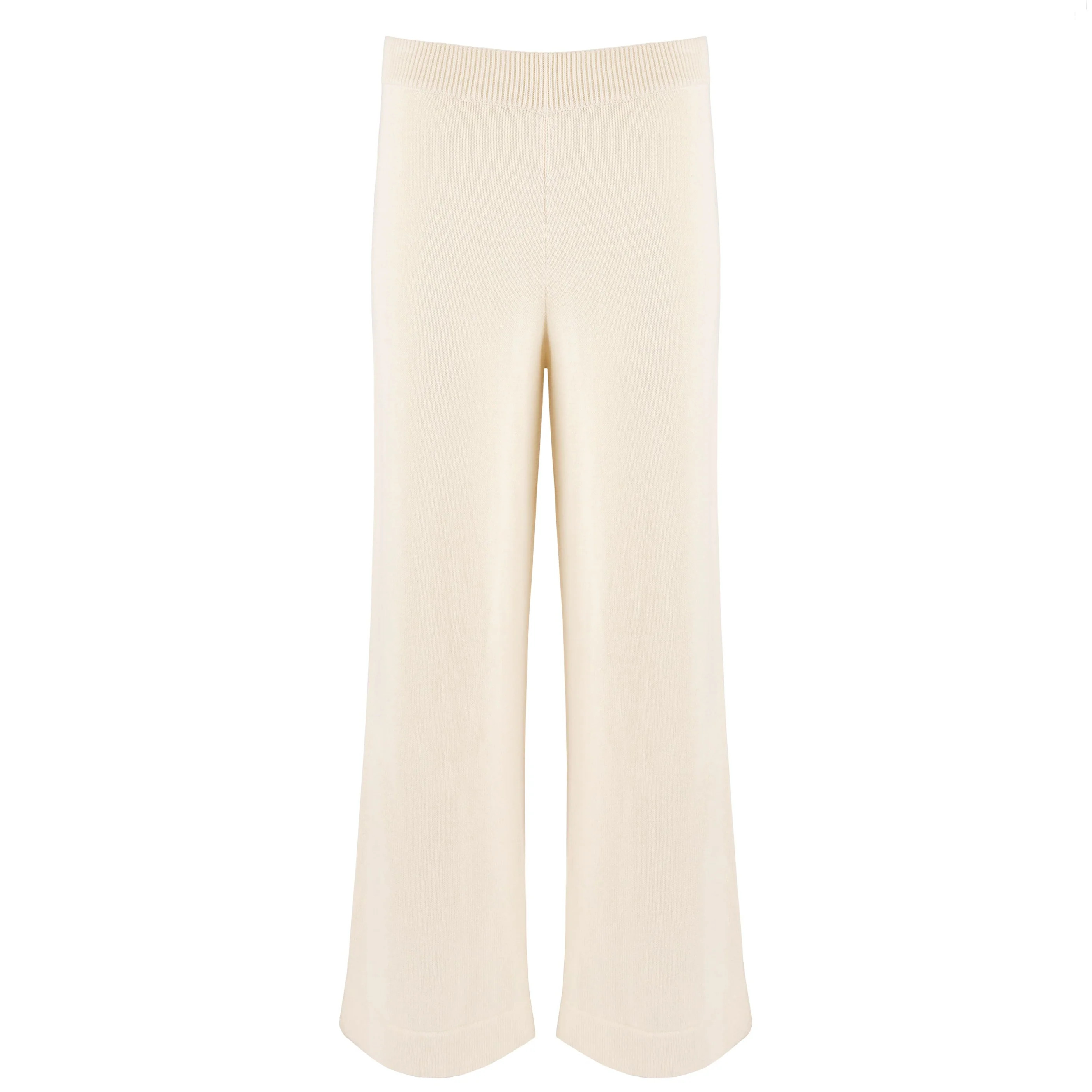 women's cream wide leg knit pant | Minnow