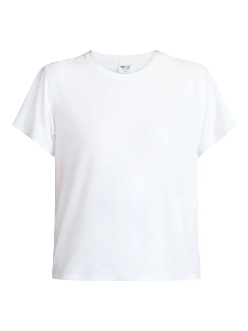 Athletic Works Women's and Women's Plus Relaxed ButterCore Tee with Short Sleeves, Sizes XS-4X | Walmart (US)