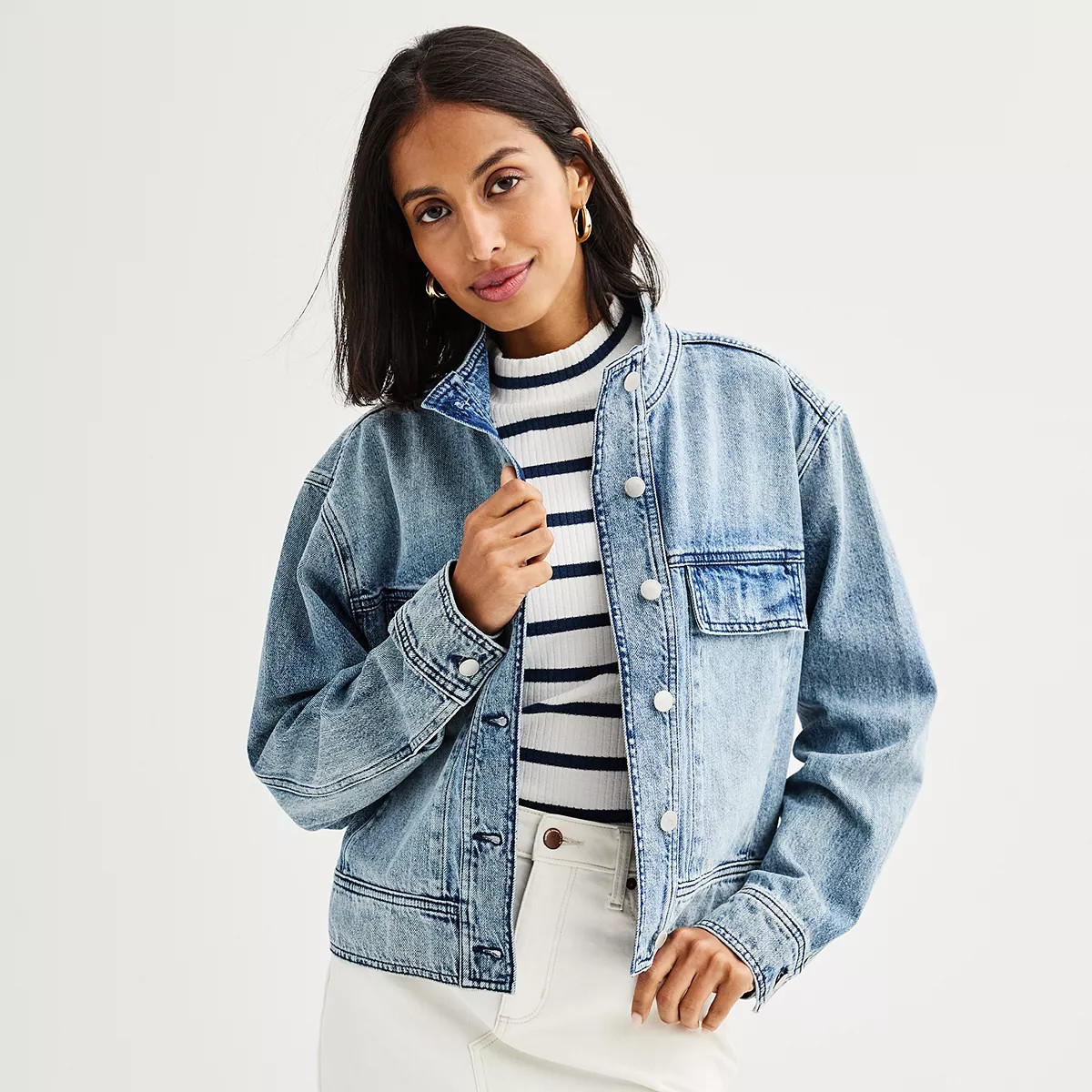 Women's Sonoma Goods For Life® Utility Denim Jacket | Kohl's