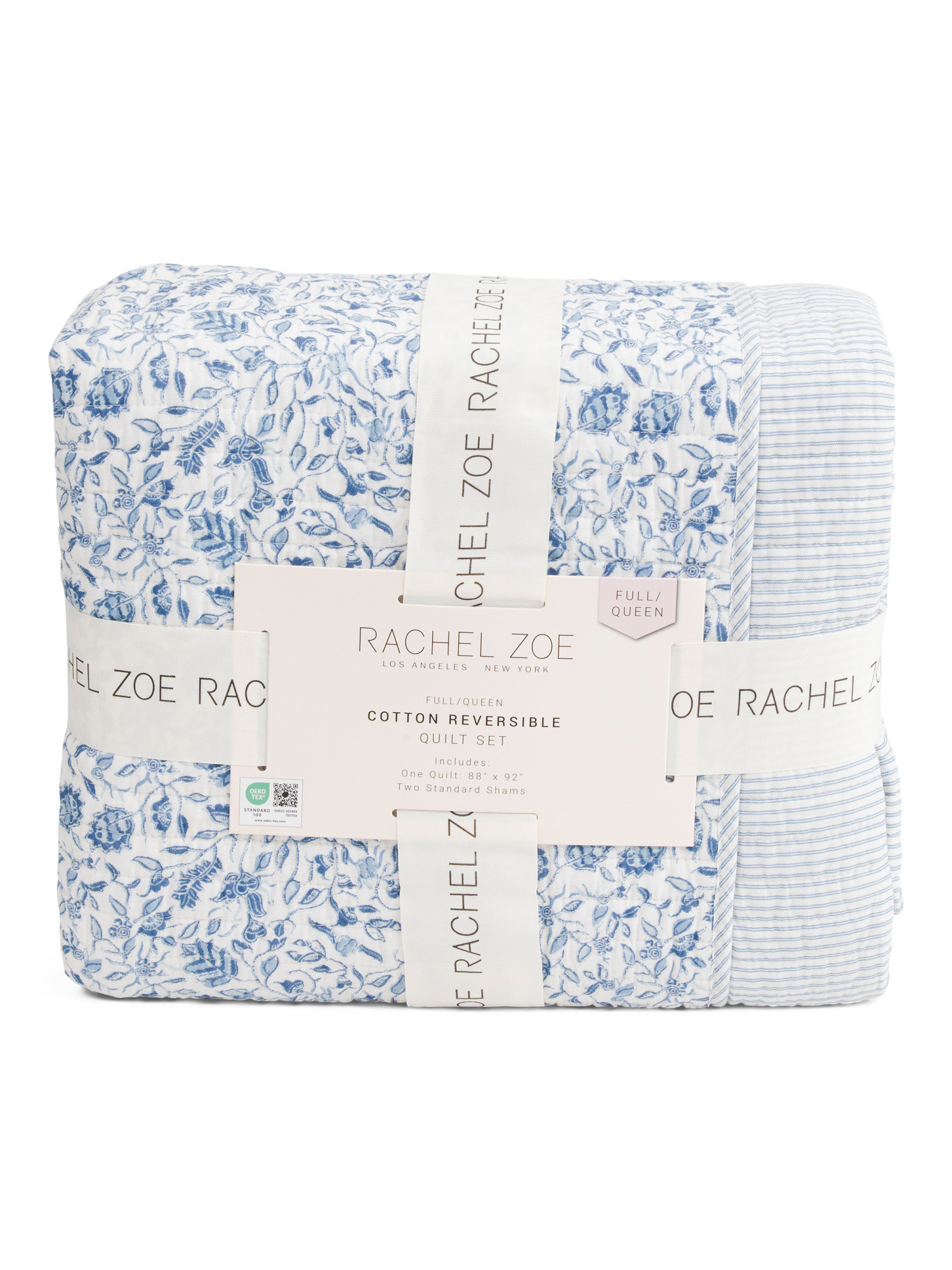 Floral Striped Reversible Quilt Set | TJ Maxx