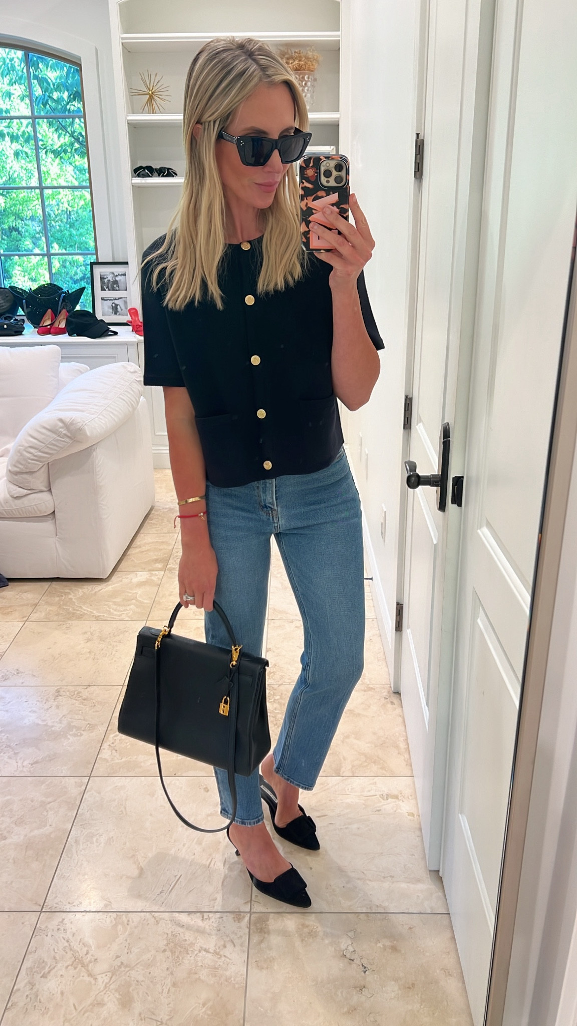 These are the ultra high rise Ankle Straight jeans and they are amazing.  Similar to the high rise mom jeans - if you love a skinnier leg - these are for you. Get your normal size. I take the size 25. Use the code: DENIMAF for an additional 15% off. 

#LTKStyleTip #LTKSaleAlert