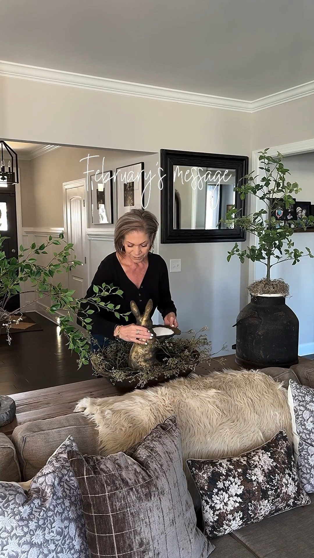 February’s Gentle Reminder…Spring is Coming🌸
My bunny was originally a cast iron birdseed holder for the garden. I added some rub n buff to give him a gold finish and filled the holder with a  sand candle. I have linked some options that would give a similar look.

Bunnies, sand candle, vintage wood bowls, rice stems, console table, ottomans, throw pillows, pillow inserts, throw blankets, upholstered chair, floor lamp with woven shade, woven vase, green stems, woven storage boxes, drink table, faux fur, clay pot, matches, round coffee tablee

#LTKstorytime #LTKHome #LTKSeasonal