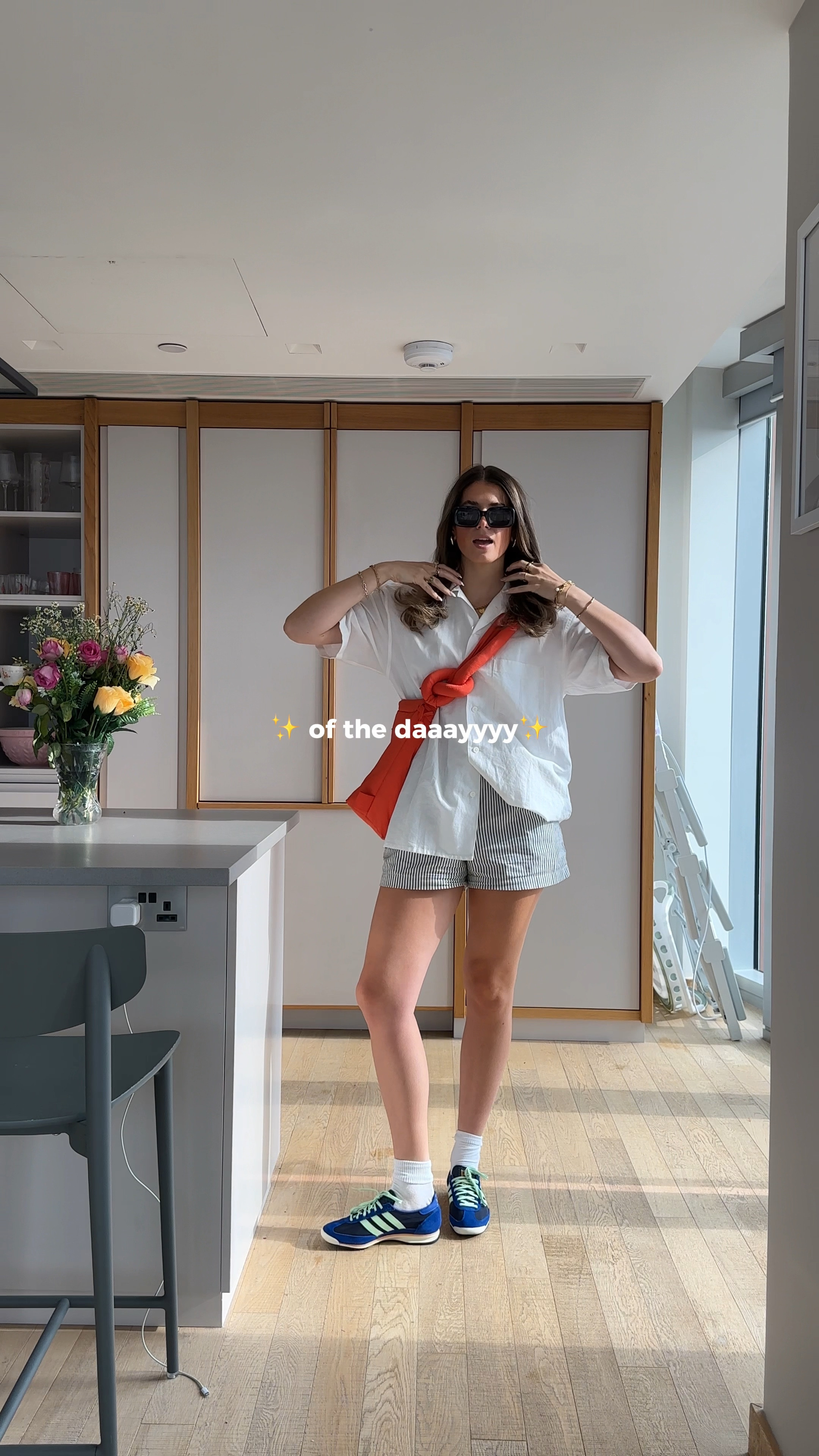 boxy linen cotton Uniqlo short, Uniqlo boxer shorts stripe cotton black sunglasses mango, adidas SL72, blue coollourway Paul mescal summer outfit office wear streetstyle work wear heatwave uk 

#LTKsummer #LTKworkwear #LTKstyletip