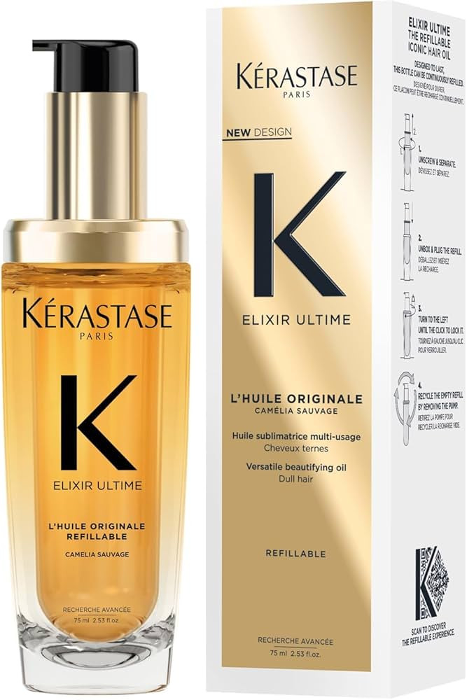 Kérastase Elixir Ultime Hair Oil, Nourishes Dull Hair, For All Hair Types, Strengthens and Prote... | Amazon (UK)