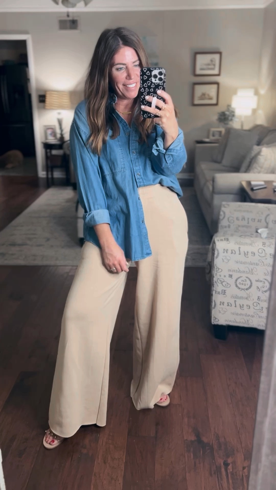 Wide leg joggers & oversized denim shirt with some studded sandals for a laid back effortless look!



#LTKstyletip #LTKfindsunder50 #LTKsalealert