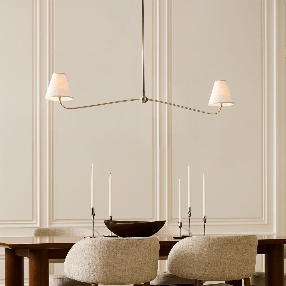 Simone Linear 2-Light Chandelier (48") | West Elm (US)