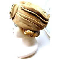 Vintage Velvet Hat Turban Or Cloche Style Really Cute Big Rose Avant Garde 1940S | Etsy (US)