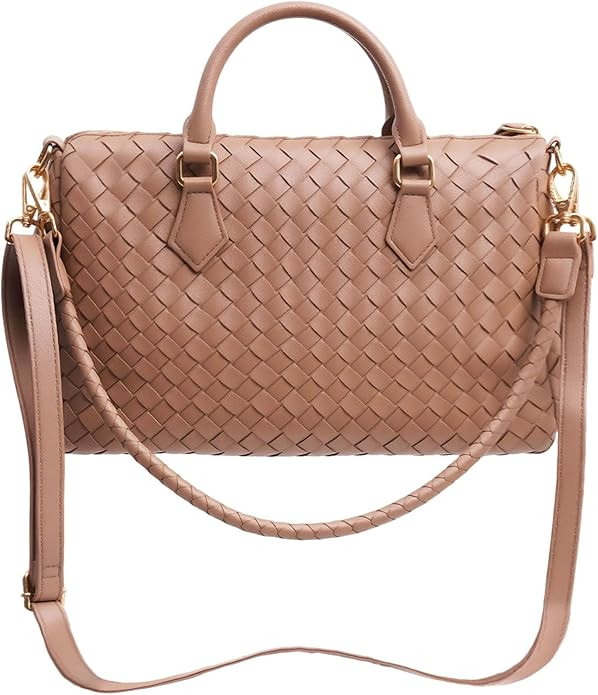 Woven Tote Bag for Women Purse Shoulder Handbags Crossbody Top Handle Hobo Bags Weave Vegan Leath... | Amazon (US)