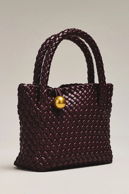 Faux Leather Woven Satchel | Anthropologie (US)
