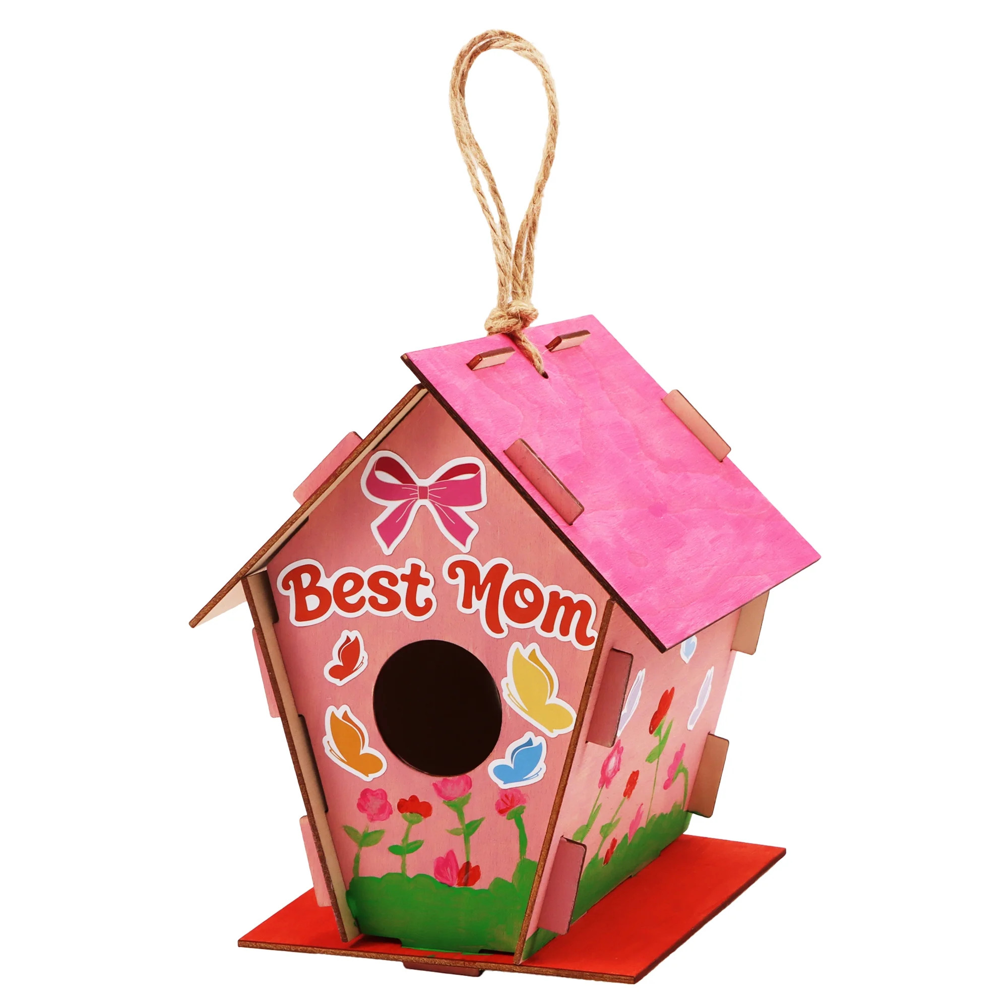 Build and Paint Birdhouse Arts and Crafts Kit, 11 Pieces, Mother's Day by Way To Celebrate | Walmart (US)