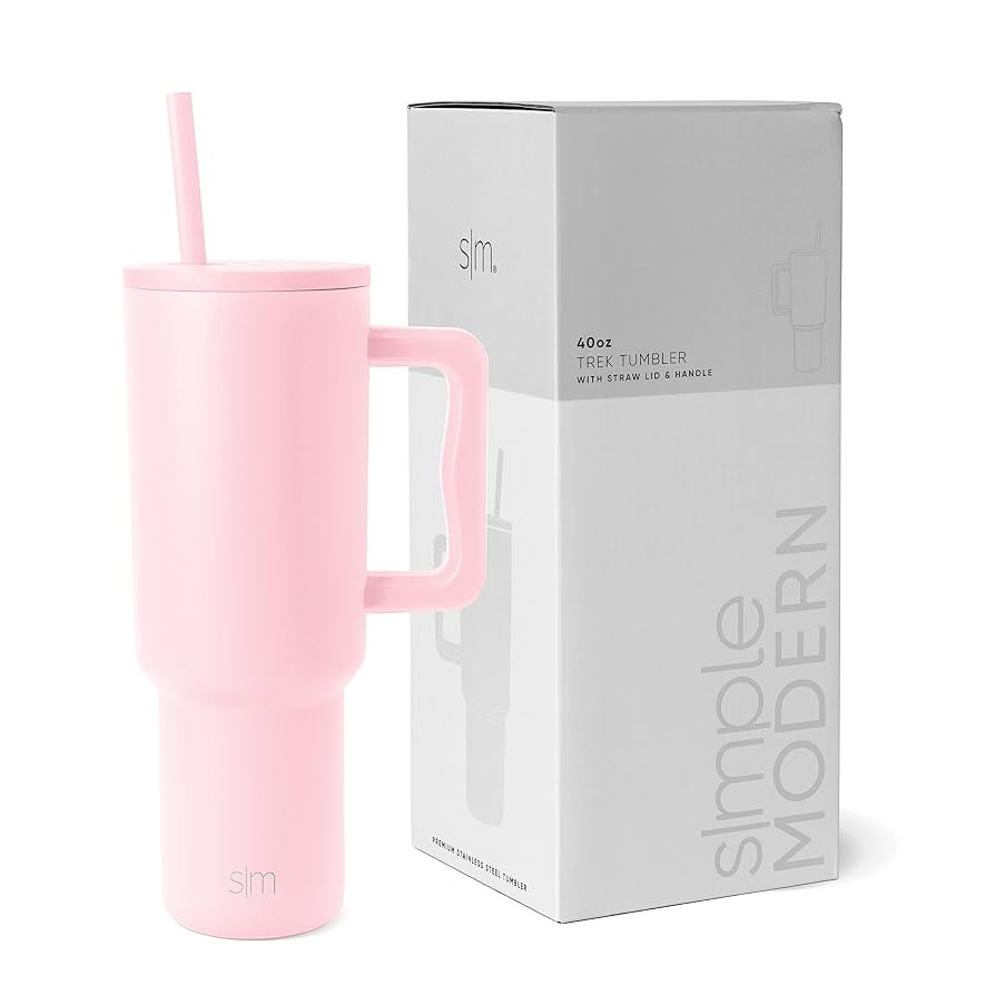 Simple Modern 40 oz Trek Tumbler with Handle and Straw Lid | Cup Holder Friendly Insulated Stainl... | Amazon (US)