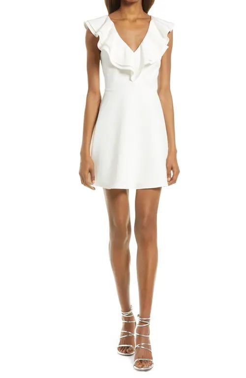 Lulus Divine Darling Skater Dress in White at Nordstrom, Size X-Large | Nordstrom