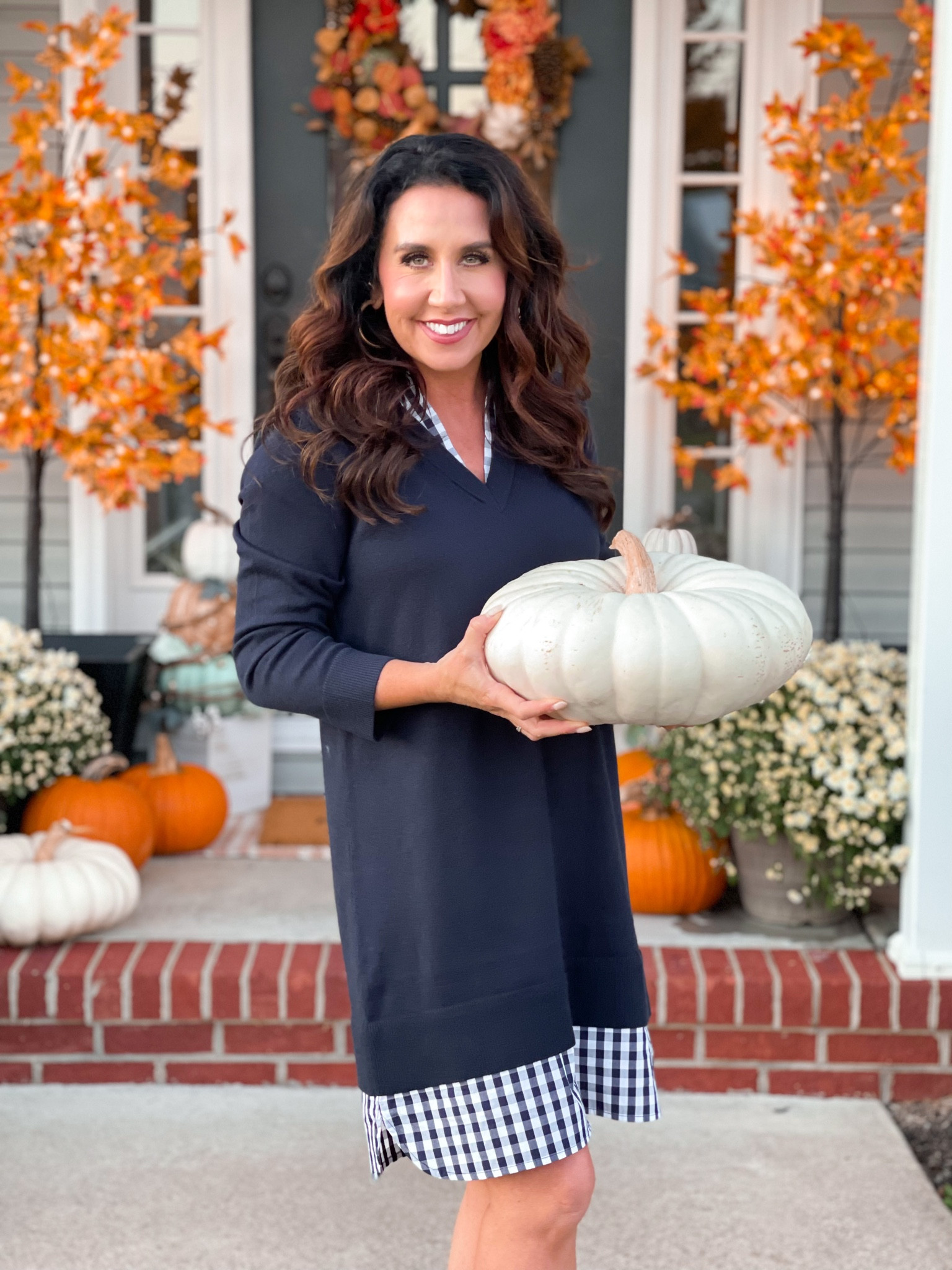 Fall Outfit/ Easy Outfit
Layer it on. This Draper James Wool and Cotton Combo Sweaterdress pairs a soft, cozy knit with a crisp shirt collar and hem, for a layered look without the bulk. Wear it with boots and tights for work, the weekend, wherever!  

#LTKSeasonal #LTKover40