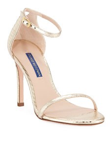 Nudistsong Metallic Snakeskin Sandals | Bergdorf Goodman