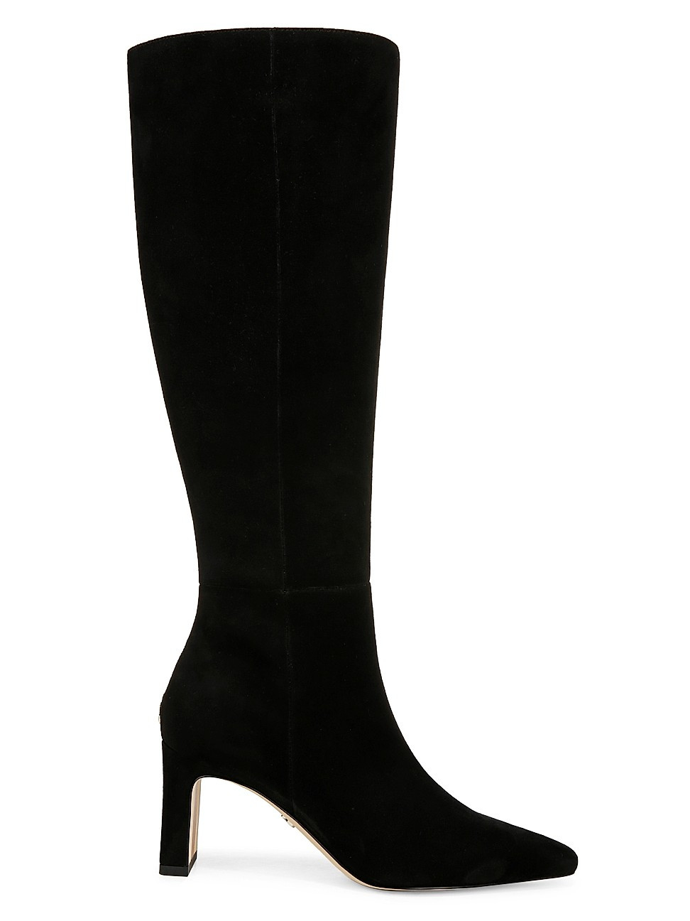 Women's Sylvia 70MM Wide-Calf Suede Boots - Black - Size 6 | Saks Fifth Avenue