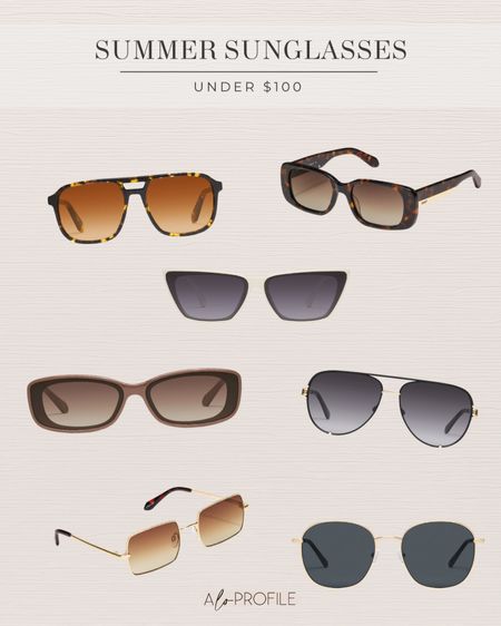 Summer sunglasses I have my eyes on! 

#LTKStyleTip #LTKSeasonal #LTKFindsUnder100