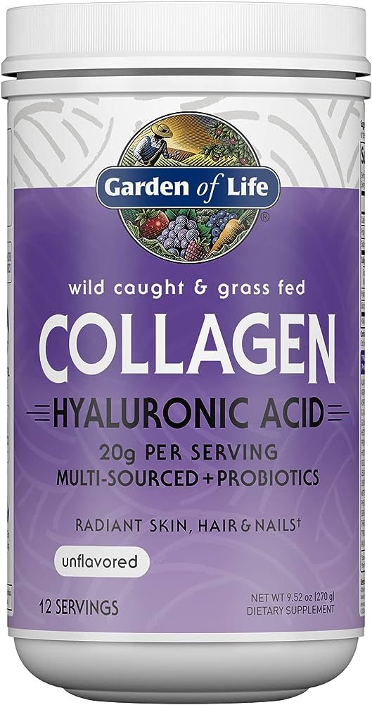 Garden of Life Marine & Grass-Fed Collagen Peptides Powder Supplement (Type I, III) with Probioti... | Amazon (US)