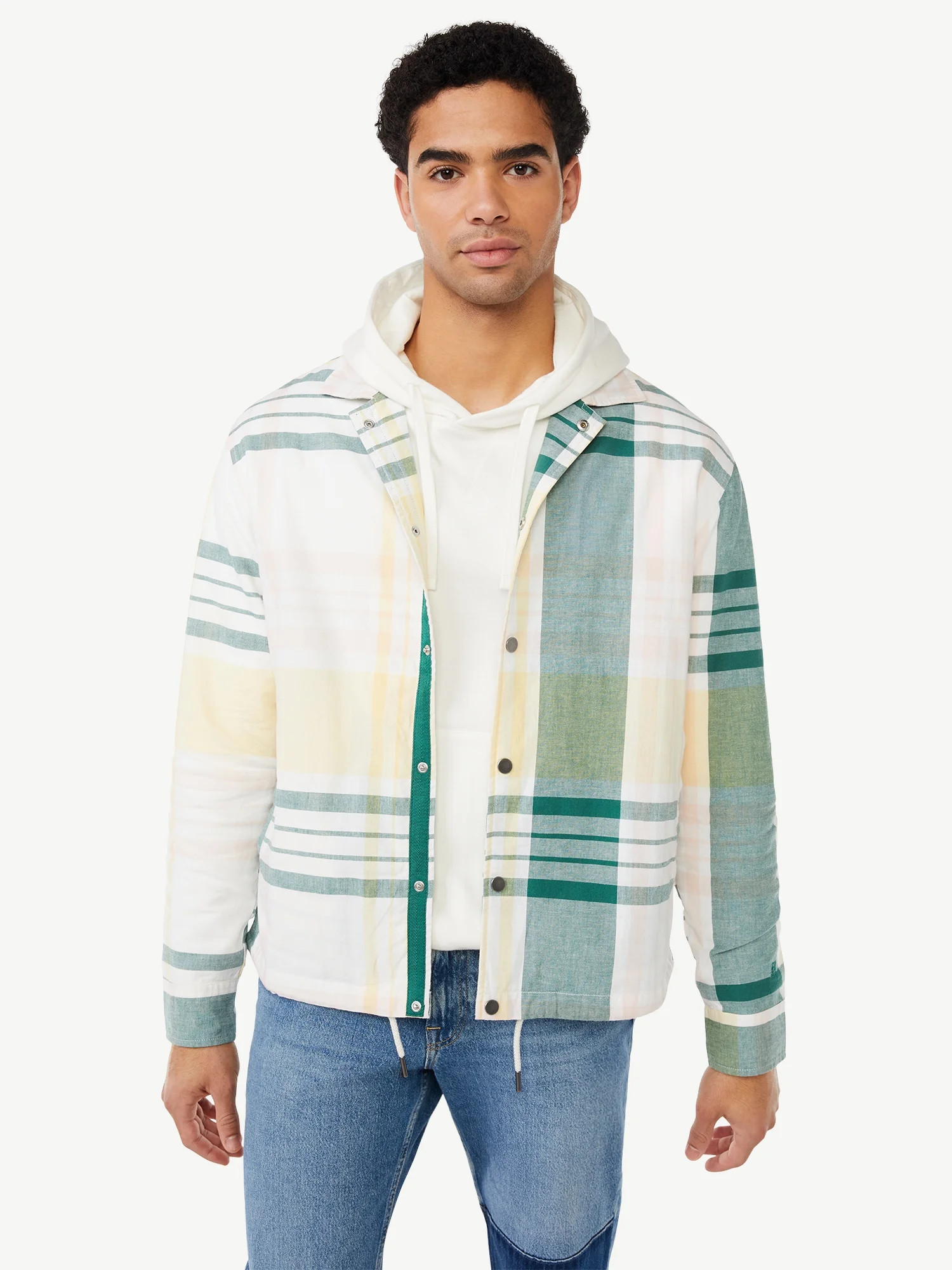 Free Assembly Men's Pattern Coaches Jacket | Walmart (US)