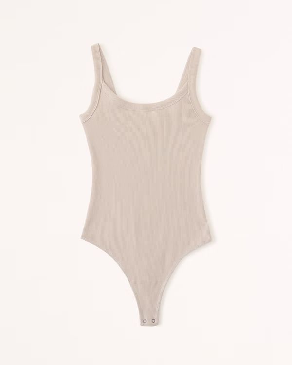 90s Ribbed Tank Essential Bodysuit | Abercrombie & Fitch (US)