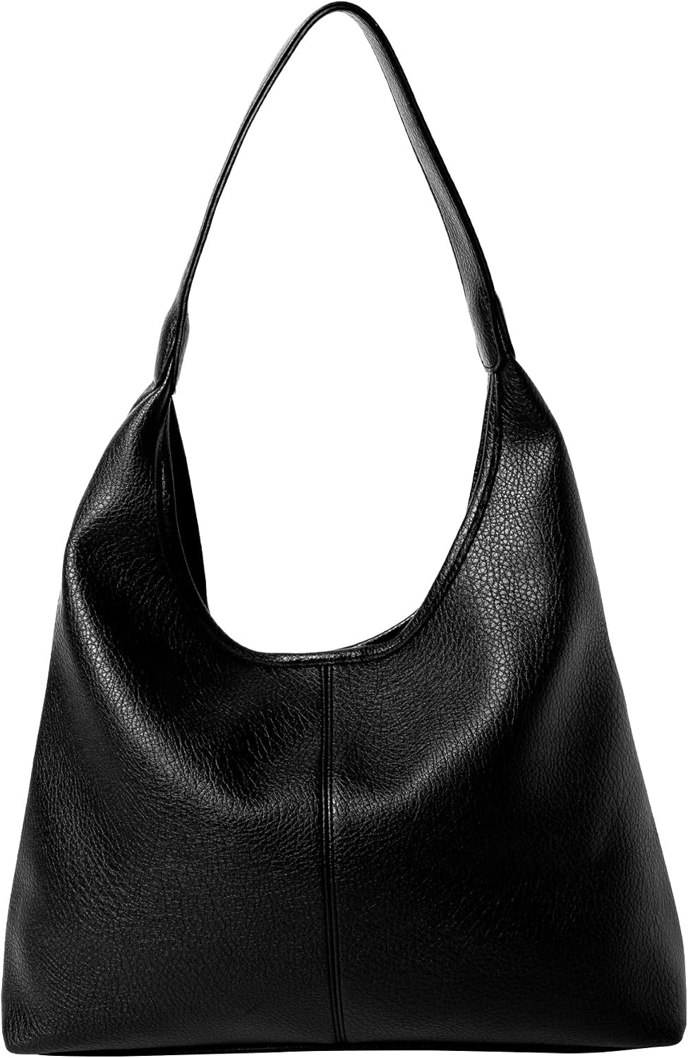 Hobo Bag for Women, Vegan Leather Slouchy Shoulder Bag with Zip Pouch and Key Leash | Amazon (US)