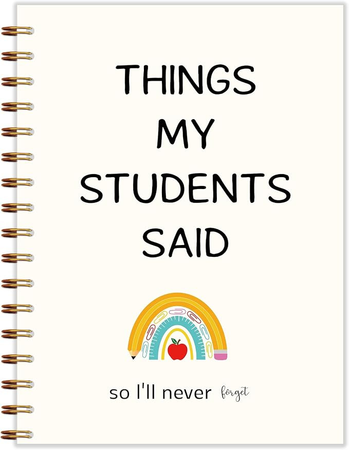 Cute Rainbow Teachers Spiral Notebook 5.5x8.3, Teacher Appreciation Week Gifts Journal, Things My... | Amazon (US)