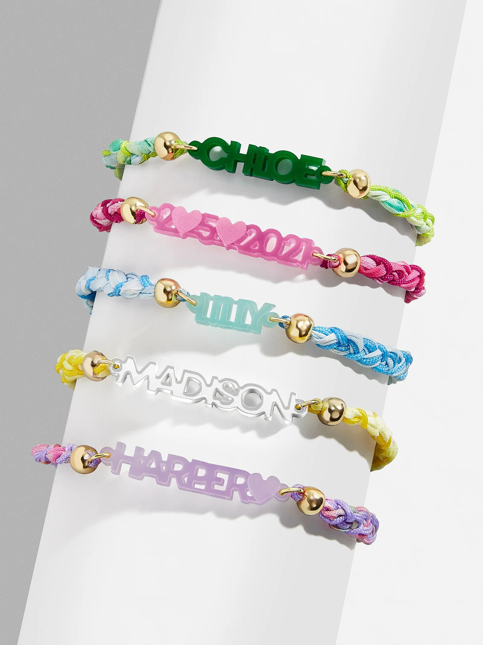 Kids' Custom Acrylic Nameplate Bracelet - Clear | BaubleBar (US)