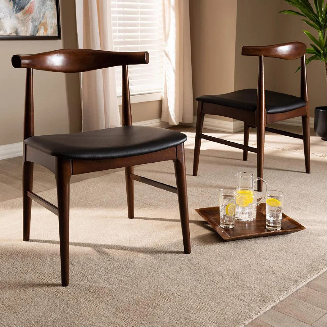 Ivy Bronx Southerland Solid Wood Ladder Back Dining Chair in Black & Reviews | Wayfair | Wayfair North America