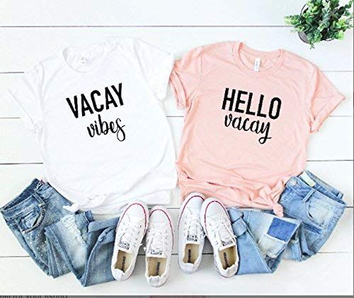 Vacay tee summer t-shirts Vacation outfits hello vacay vacay vibes vacation tees | Amazon (US)