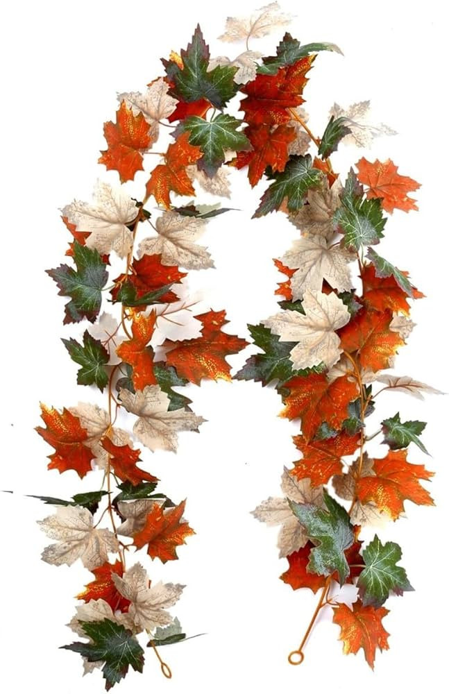Stunning 5 7ft Autumn Leaf Garland Enrich Your For Home Decor with This Beautifully Crafted Hangi... | Amazon (CA)