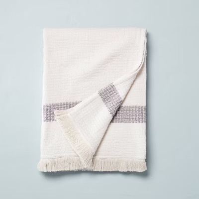 Lightweight Bold Stripes Fringe Throw Blanket - Hearth & Hand™ with Magnolia | Target